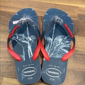 Havaianas Spider-Man Blue and Red Flip Flops